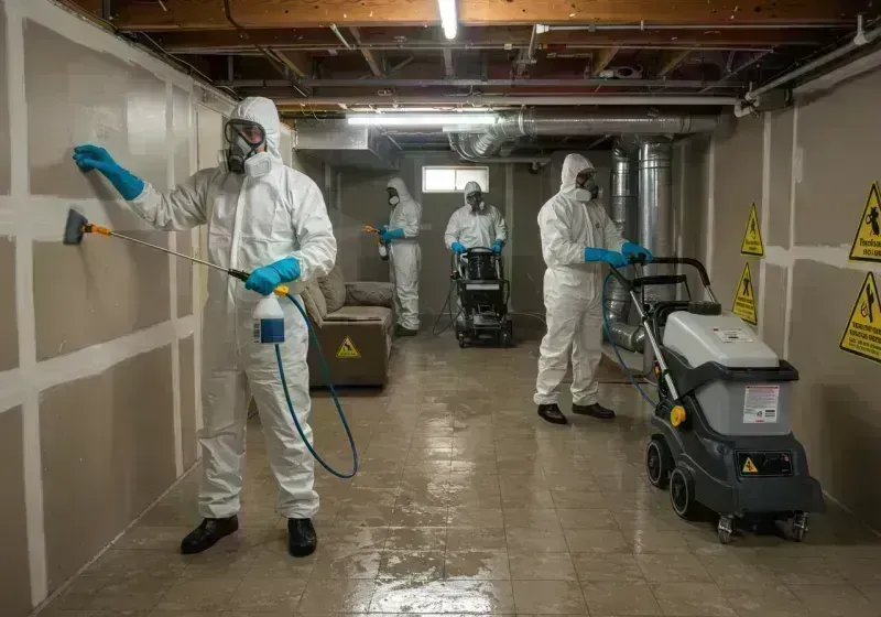 Basement Moisture Removal and Structural Drying process in Raleigh County, WV